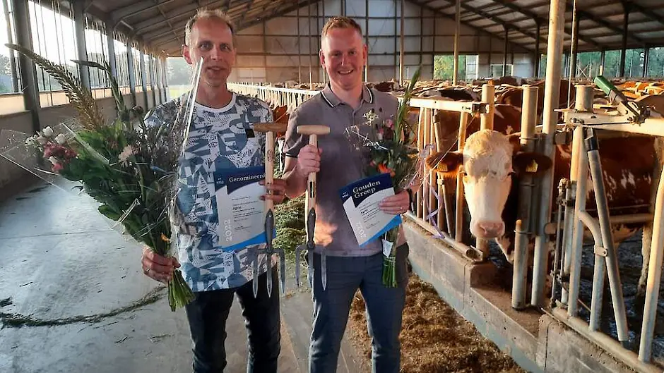 Prijswinnaars Robert Ellenkamp en Guus Daamen